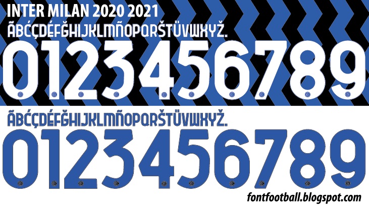 Inter Milan 2020-2021 Font preview
